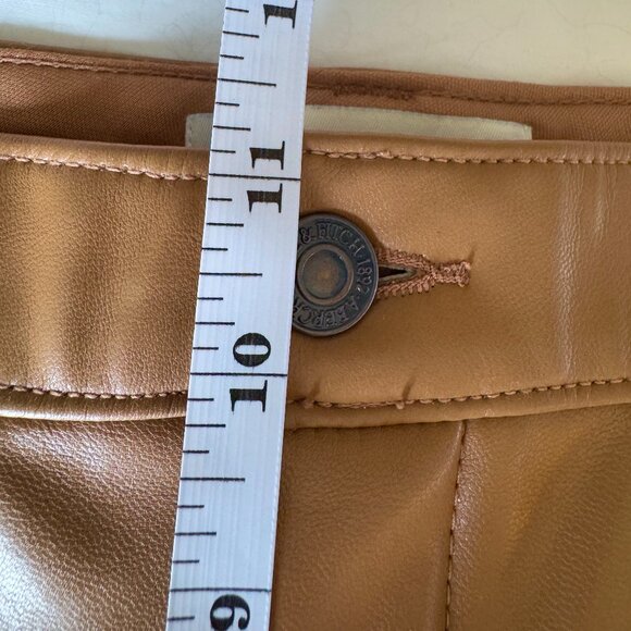 Abercrombie & Fitch Tan Vegan Leather "The Skinny" Ultra High Rise Pants - Picture 14 of 14